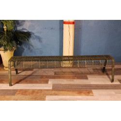 Banc métal perforé années 50