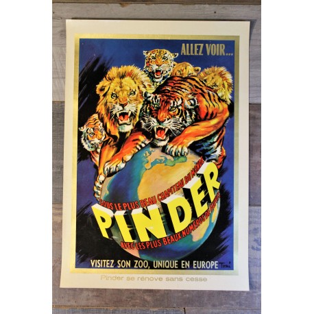 Affiche cirque Pinder années 60