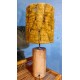 Lampe céramique & laine Monange années 60