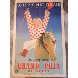 Affiche loterie "Grand Prix de Paris" 1939
