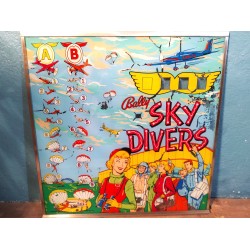 Plaque flipper "Sky Divers" années 60