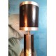 Lampe métal & bois années 70
