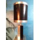 Lampe métal & bois années 70