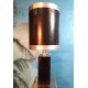 Lampe métal & bois années 70