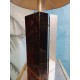 Lampe métal & bois années 70