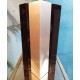 Lampe métal & bois années 70