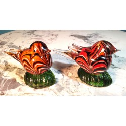 Statuettes "Oiseaux" Murano années 80