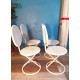 Chaises de jardin métal perforé années 50