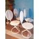 Chaises de jardin métal perforé années 50