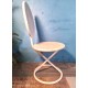 Chaises de jardin métal perforé années 50