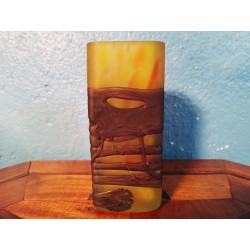 Vase pâte de verre années 40