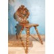 Chaise escabelle XIXème siècle
