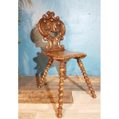 Chaise escabelle XIXème siècle