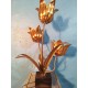 Lampe "Fleur" 3 feux années 70