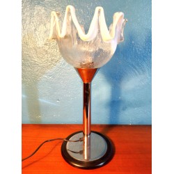 Lampe "Fleur" Oberglas années 70