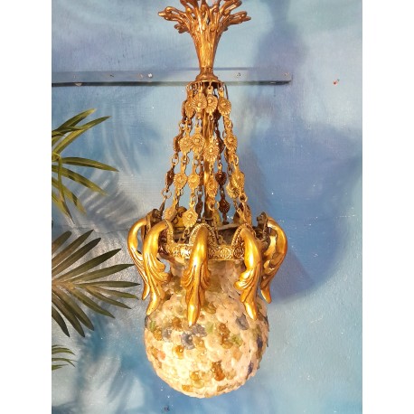 Suspension pâte de verre Italie années 50