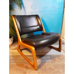 Fauteuil chauffeuse Baumann années 60