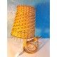 Lampe "Oiseau" rotin années 60