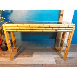 Console bambou Italie années 70