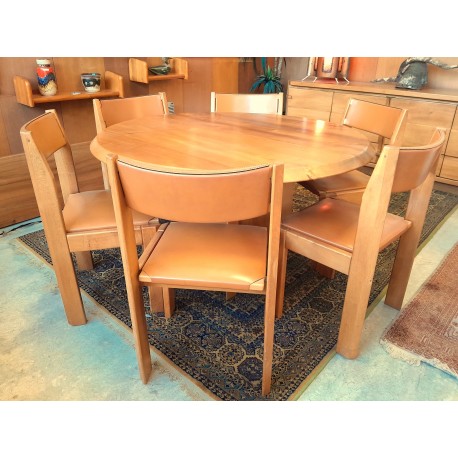 Table de salon & chaises Italie années 70