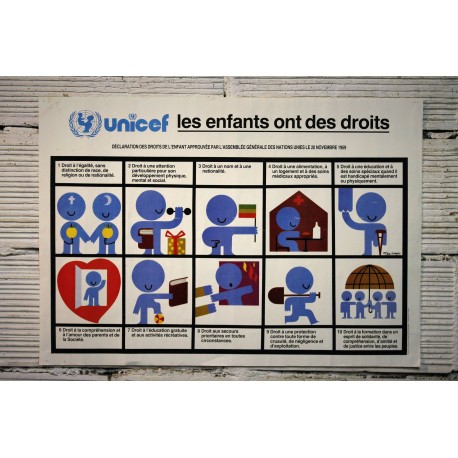 Affiche Unicef années 80