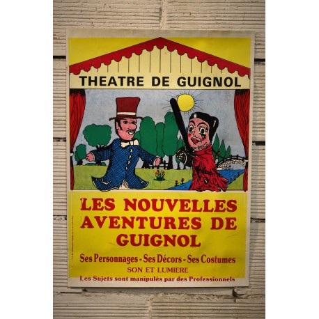Affiche théâtre Guignol années 80