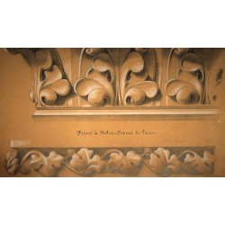 Dessin Frise de Notre Dame XIXème siècle