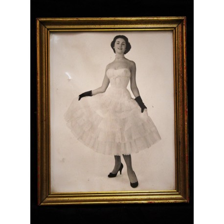 Cadre "Femme en robe de soirée" années 50