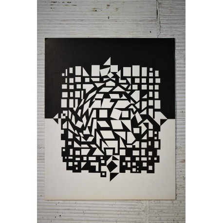 Lithographie Vasarely "CITRA" années 70