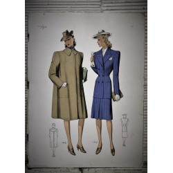 Croquis mode atelier Sogra années 50