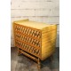 Commode bambou & rotin années 60
