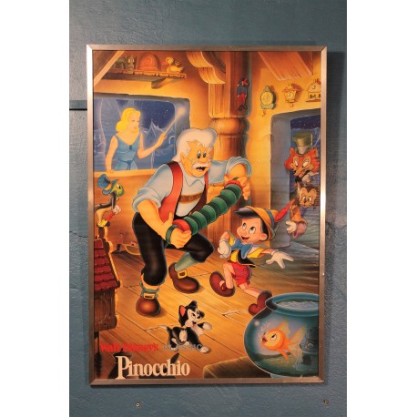 Affiche "Pinocchio" Disney années 80