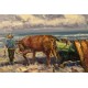 Huile sur toile "Pêcheurs" Seymour XIXème siècle