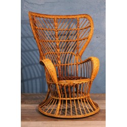 Fauteuil rotin Gio Ponti années 50