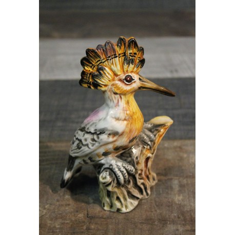 Statuette céramique "Oiseau Huppé" années 60