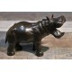 Statuette "Hippopotame" cuir années 60